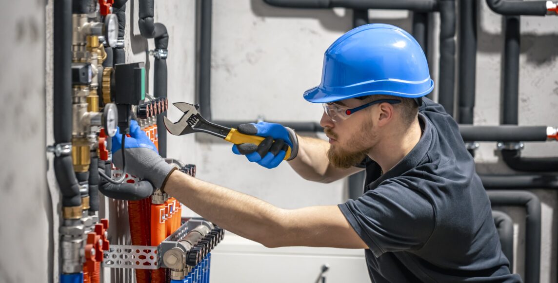 The technician checking the heating system in the boiler room. Adjusting heating valves in a residential building. A plumbing and heating technician works. SSUCv3H4sIAAAAAAAACpyS227CMAyG7yftHapcUwkSCN1eBe3COZRGhAQlKdOEePfl0CLvdnf1Z/u3/7iP97euIwKikeSze5Qox8baOaYAyXiX8Xaz8KCd0gGTe2B8iwEYHGllkg8GLIYCkpwcXHWGbra24GdNkpggzVHHssuCJCR9zhoNviTawqcWd2uiJnNHThGyQSzOorIVNfF/dbaPr5fhs3bypy6MjARtNTQjp1ZKLt9Jhyu2BrMyHrm6ewm2FDCkBOYGAf703YKRxp0R8Wmqd1mVpJ9dCmWrlxlivb+BsOXVxzxGr3yCGHO5WjmaLfNf4K9ojvOpelpUicrHKeGOsQOnx/1A+cAPR07ZUtAOOpmsU9dZhXIsL0ZhV6ZsQJTko1D00LMtHfv9B+W92B13vZJyUIOgnI003+L5CwAA//8DAEonjCm5AgAA